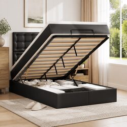 Practical Ottoman Bed Frame for Space-Saving Storage