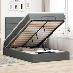Practical King Single Ottoman Bed with Mattress Storage