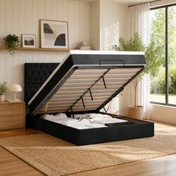 Versatile Ottoman Bed with Pocket Spring Mattress for Home Use