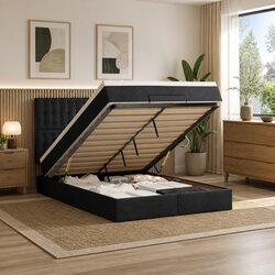 Functional Queen Ottoman Bed with Pocket Spring Mattress