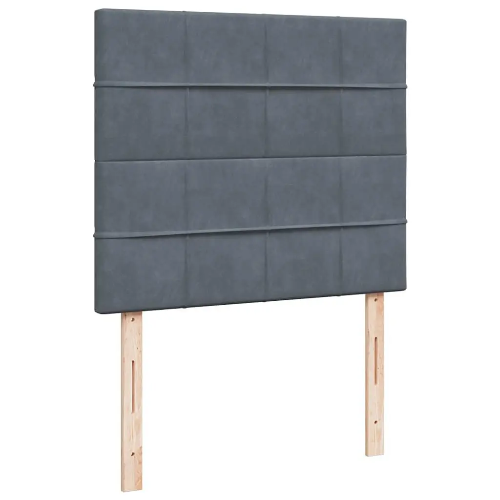 Ottoman Bed King Single Velvet Grey with Pocket Spring Mattresses and Hydraulic Lift Storage