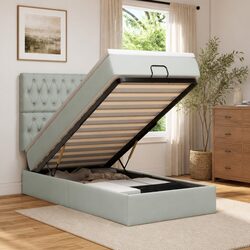 Practical Ottoman Bed for Efficient Space Utilization