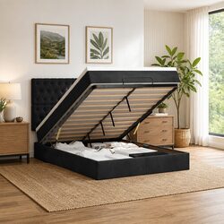 Functional Queen Ottoman Bed with Pocket Spring and Lift