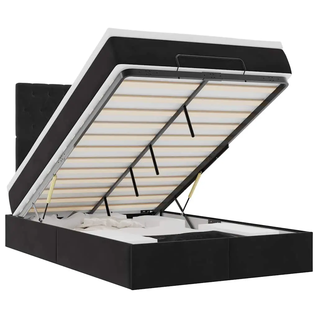 King Single Ottoman Bed with Lift-Up Storage