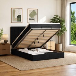 Practical Queen Ottoman Bed with Storage for Everyday Use