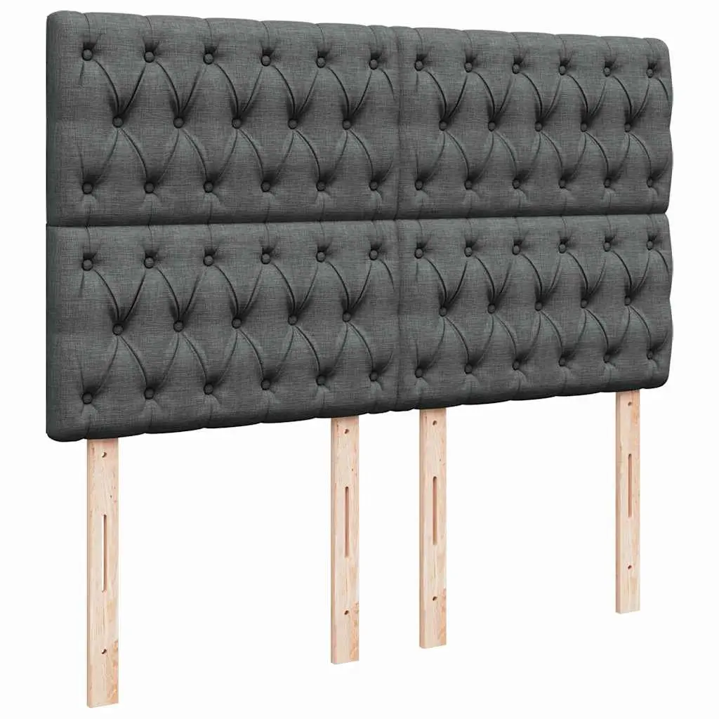 Ottoman Bed with Pocket Spring Mattress LED Lights Storage Queen Grey Fabric