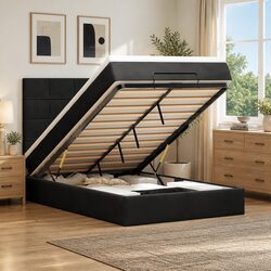 Functional King Single Ottoman Bed for Storage and Comfort