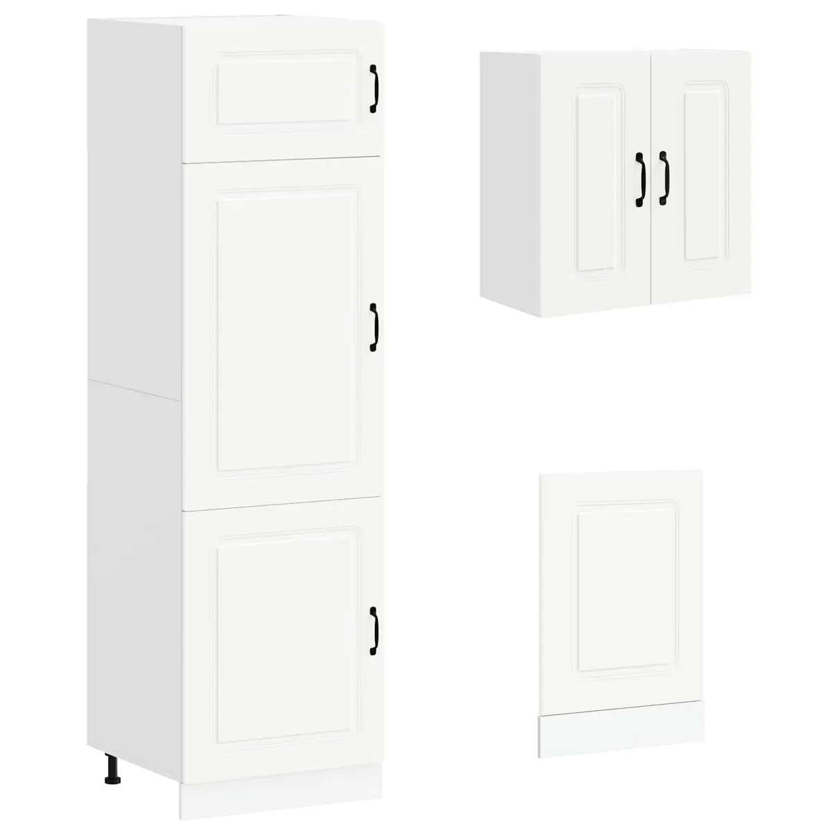 8 Piece Kitchen Cabinet Set Engineered Wood White Storage Cupboard Furniture