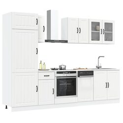 Practical 8-Piece White Kitchen Cabinets for Everyday Use