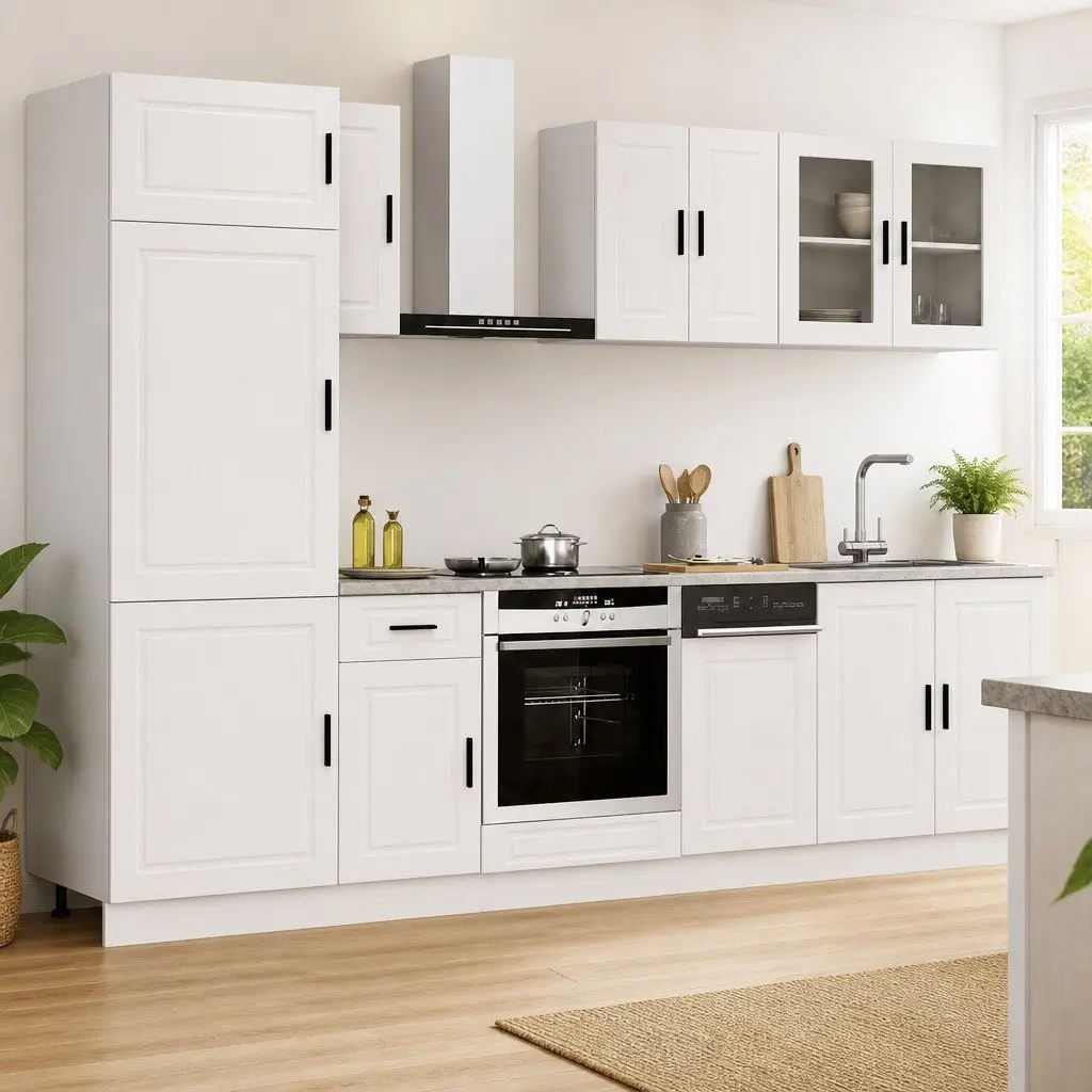 8-Piece White Cabinet Collection