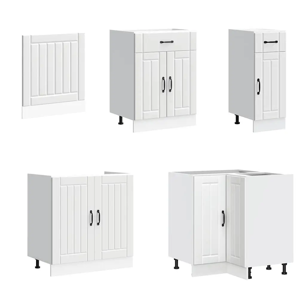 Kitchen Cabinet Set 11 Piece White Storage Cupboards Engineered Wood Furniture