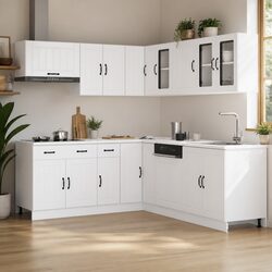 Practical 11 Piece Kitchen Cabinet Set for Daily Use