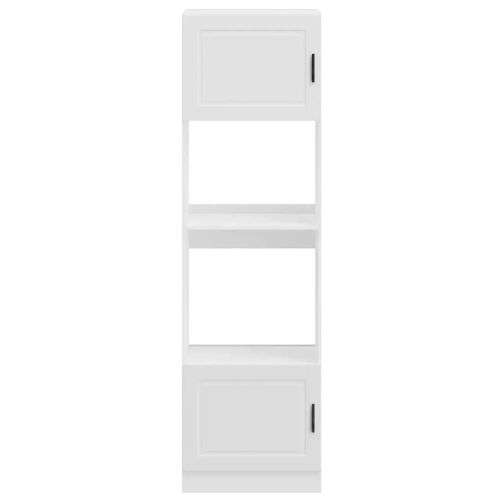 Oven Cabinets Engineered Wood Large Compartment 2 pcs White Kitchen Storage Unit