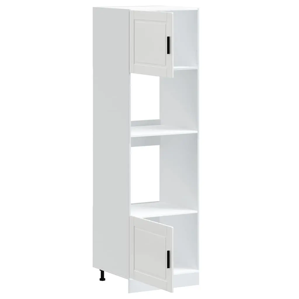 Oven Cabinets Engineered Wood Large Compartment 2 pcs White Kitchen Storage Unit