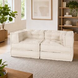 Versatile Cream Modular Sofa for Various Spaces