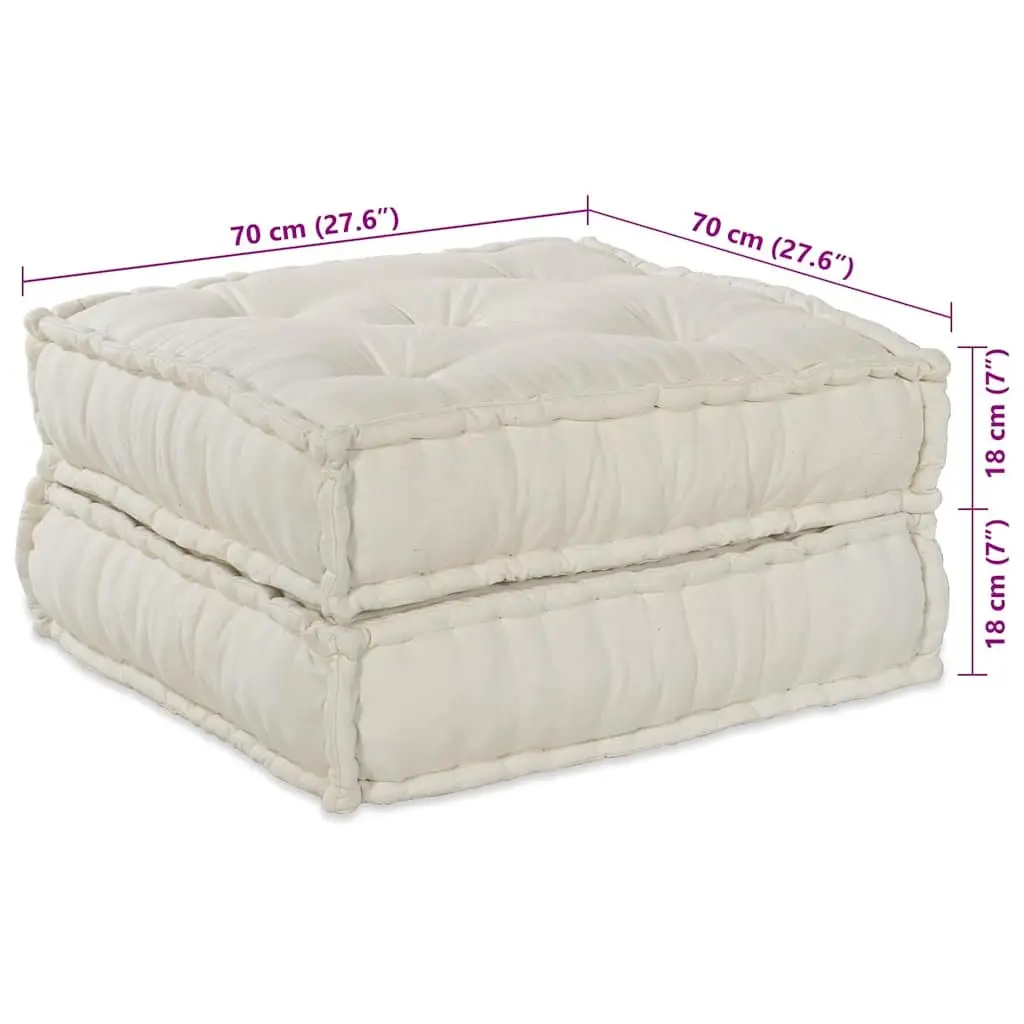Modular Sofa Unit Fabric Cream 210 x 140 x 56 cm Indoor Outdoor Lounge Seating