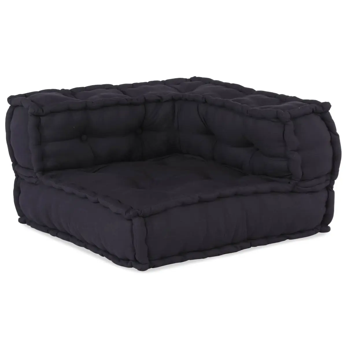 Modular Sofa Unit Indoor Outdoor Anthracite Fabric 210cm x 70cm x 56cm Lounge Seat