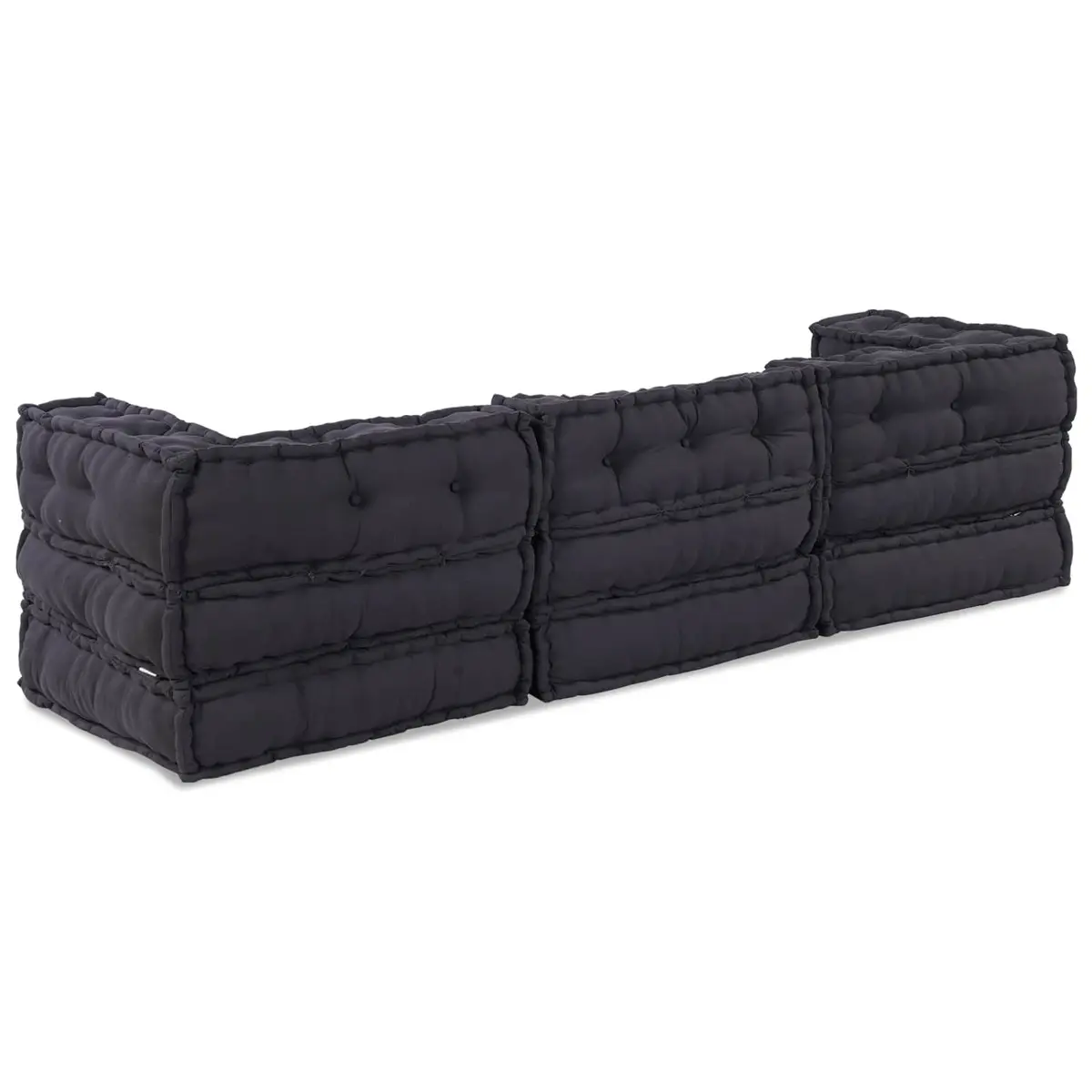Modular Sofa Unit Indoor Outdoor Anthracite Fabric 210cm x 70cm x 56cm Lounge Seat
