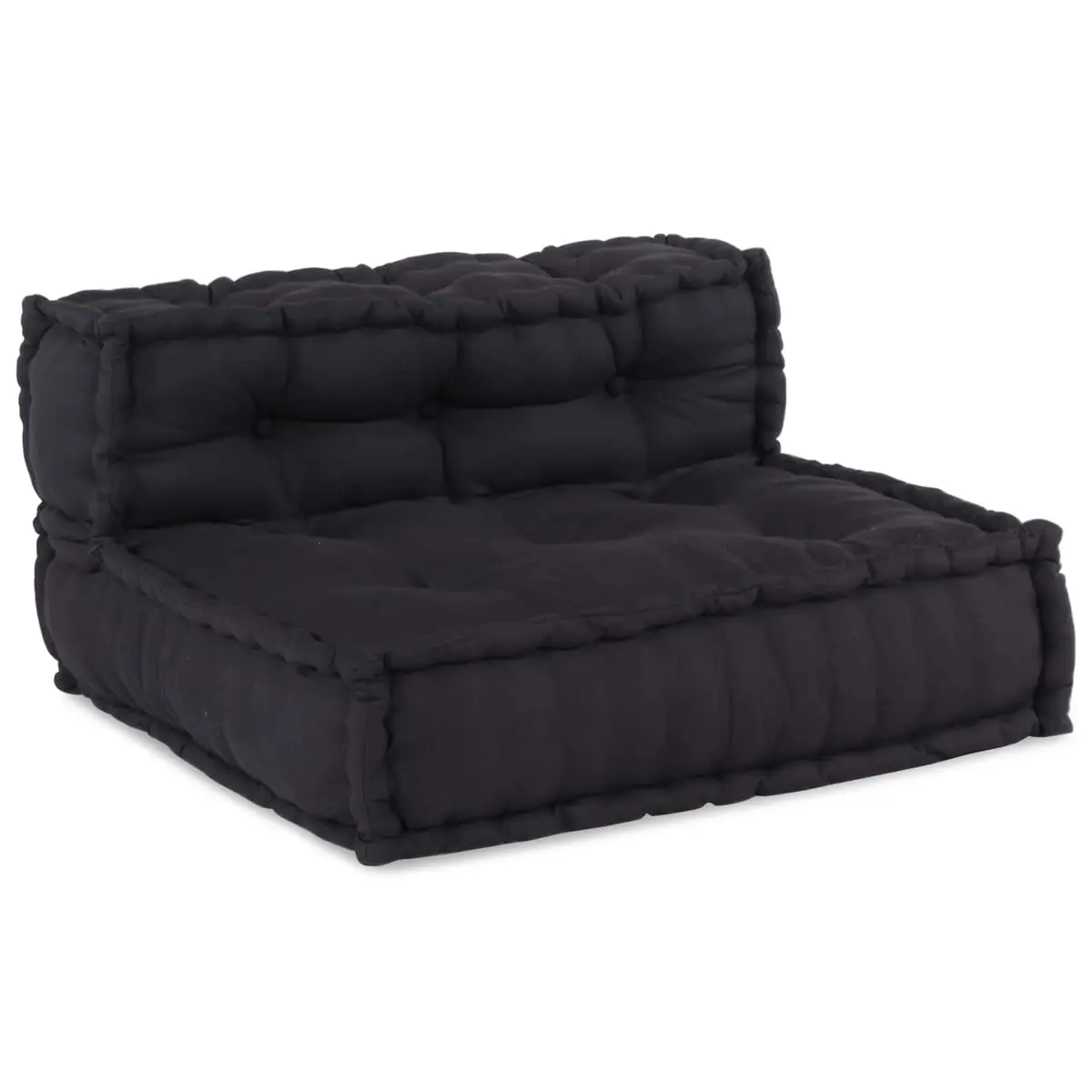 Fabric Modular Sofa Unit Anthracite 210cm x 140cm x 56cm Indoor and Outdoor Flexible Lounge Seating