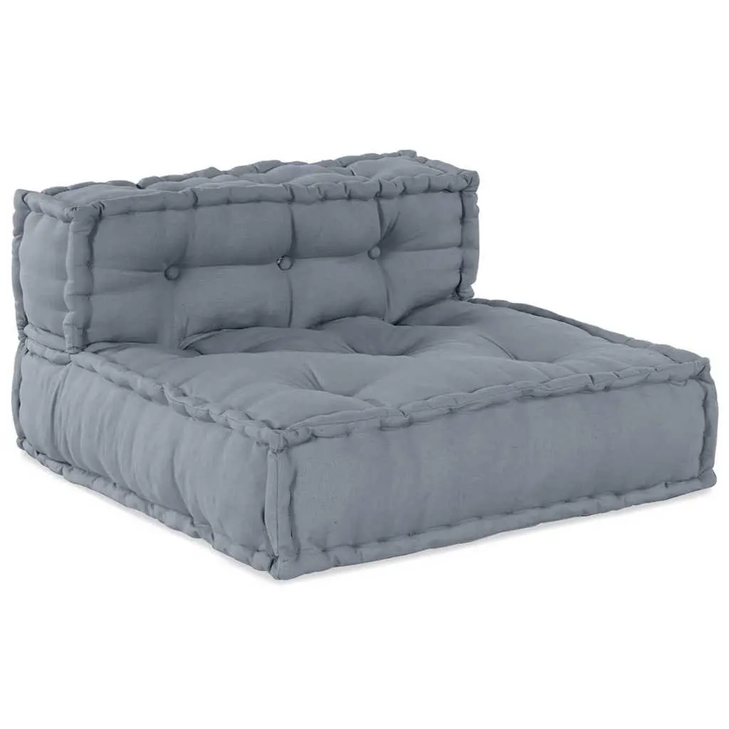 Modular Sofa Unit Fabric Grey Indoor Outdoor Corner Lounge Sectional Seating
