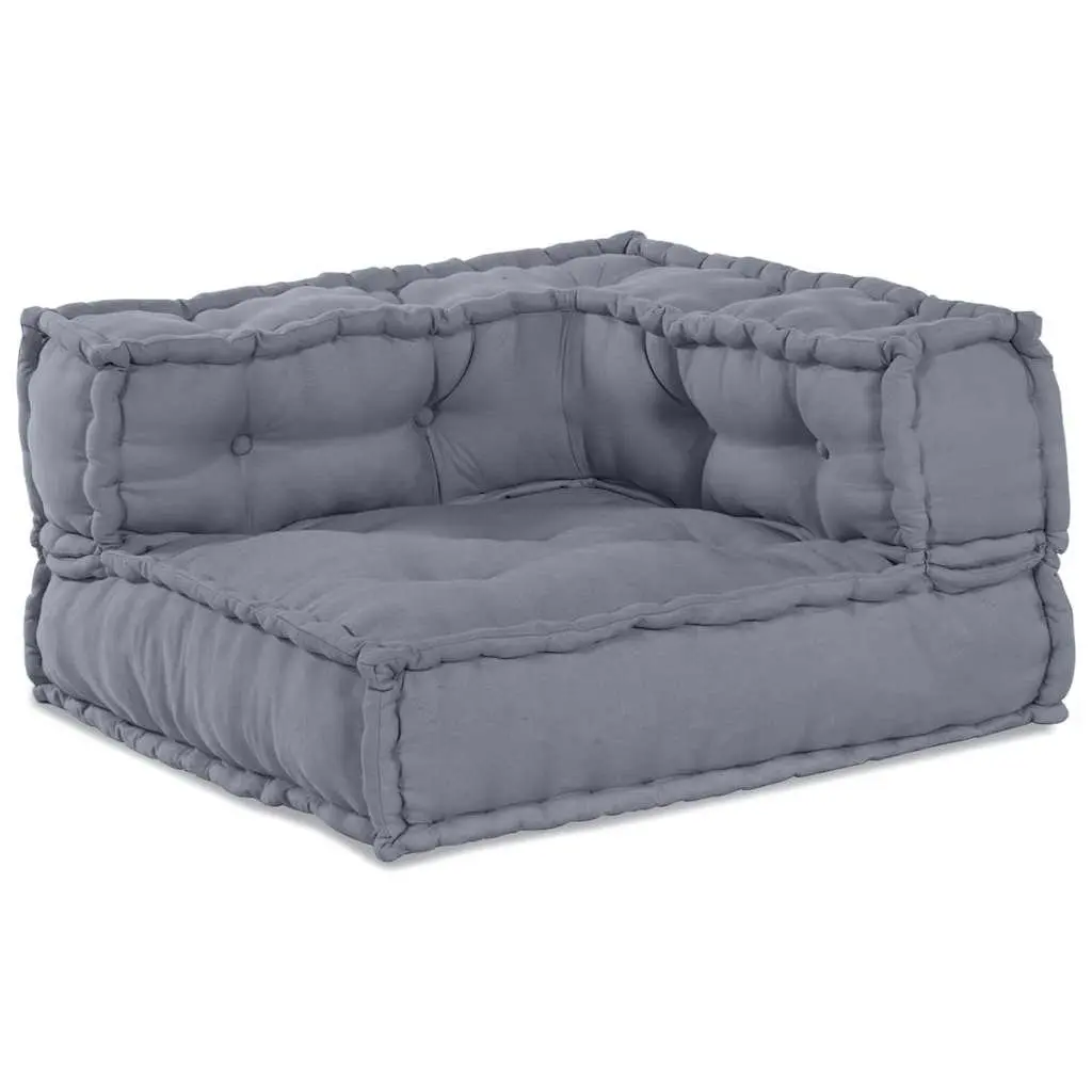 Modular Sofa Unit Fabric Grey Indoor Outdoor Corner Lounge Sectional Seating