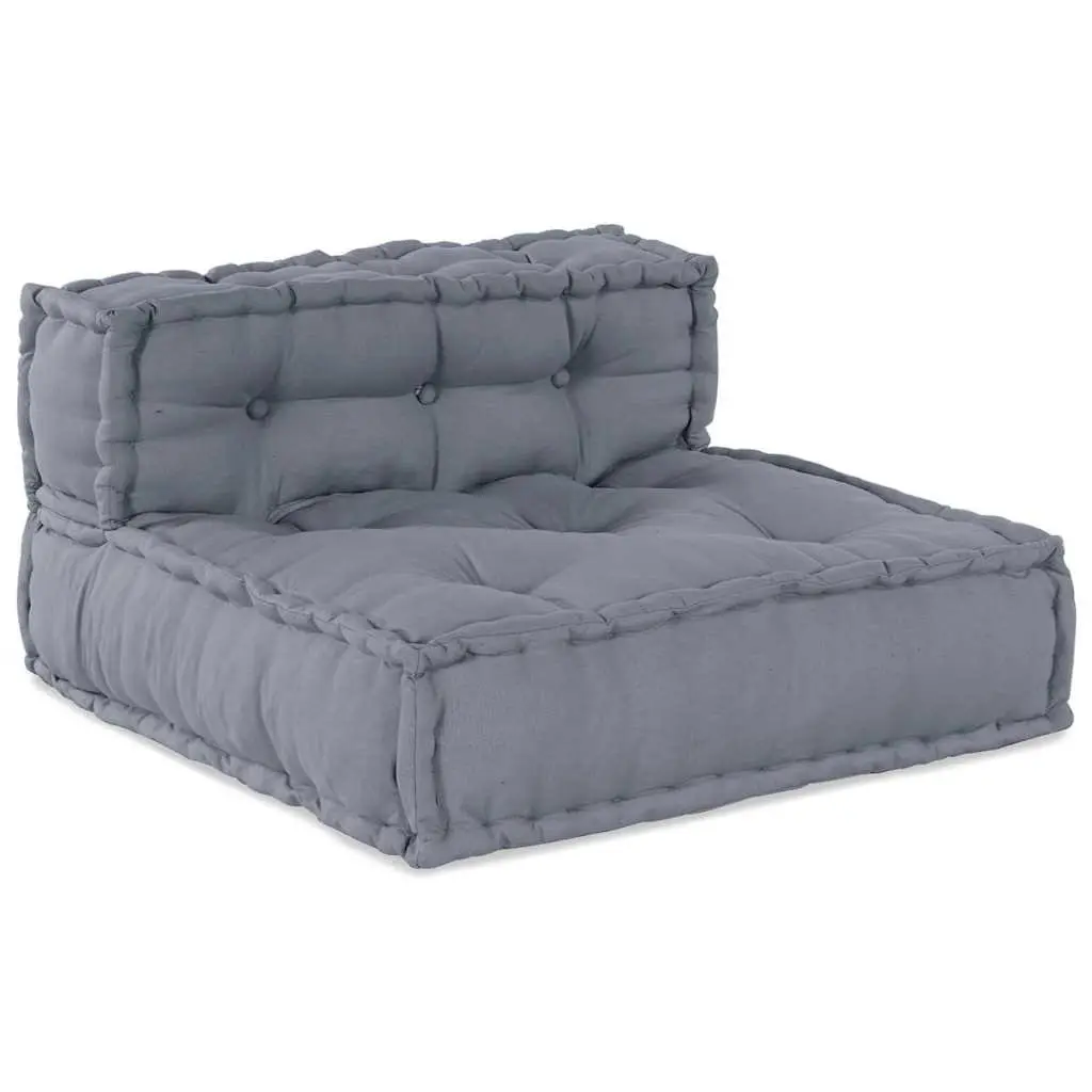 Modular Sofa Unit Grey Fabric Corner Sectional Couch Indoor Outdoor 210x140x56cm