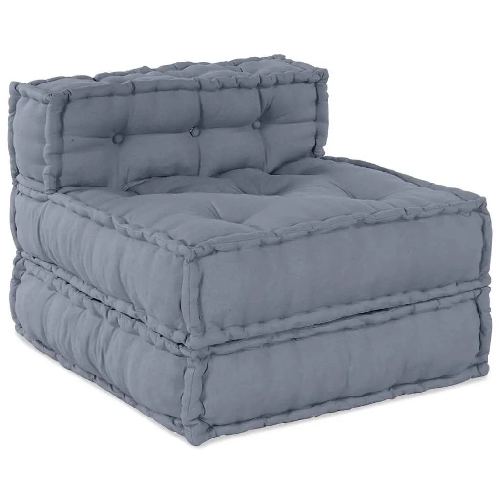 Modular Sofa Unit Grey Fabric Corner Sectional Couch Indoor Outdoor 210x140x56cm
