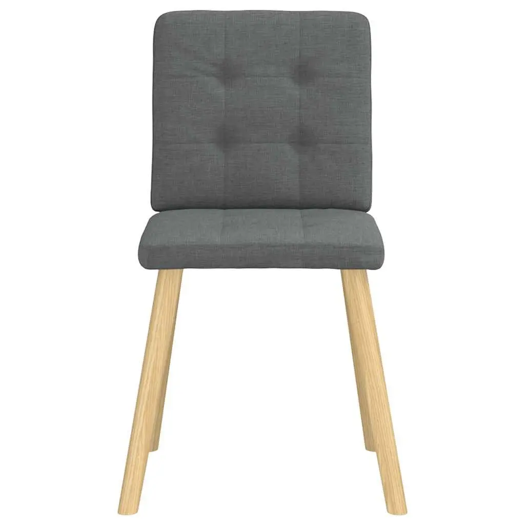 Dining Chairs Polyester Upholstery Metal and Wood Frame 4 pcs Grey