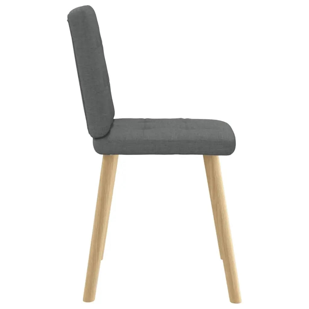 Dining Chairs Polyester Upholstery Metal and Wood Frame 4 pcs Grey
