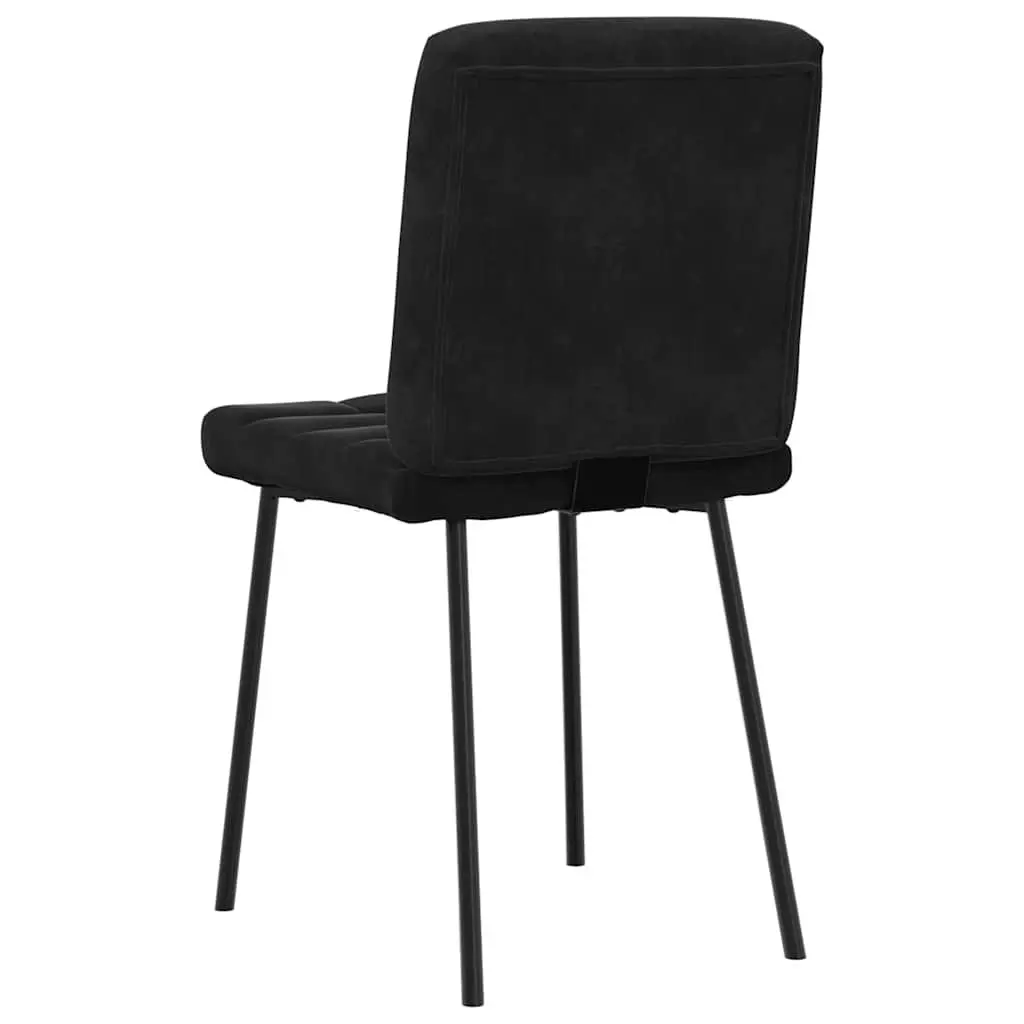 Dining Chairs Velvet 4 Piece Black Modern Kitchen Room Seating Furniture Set