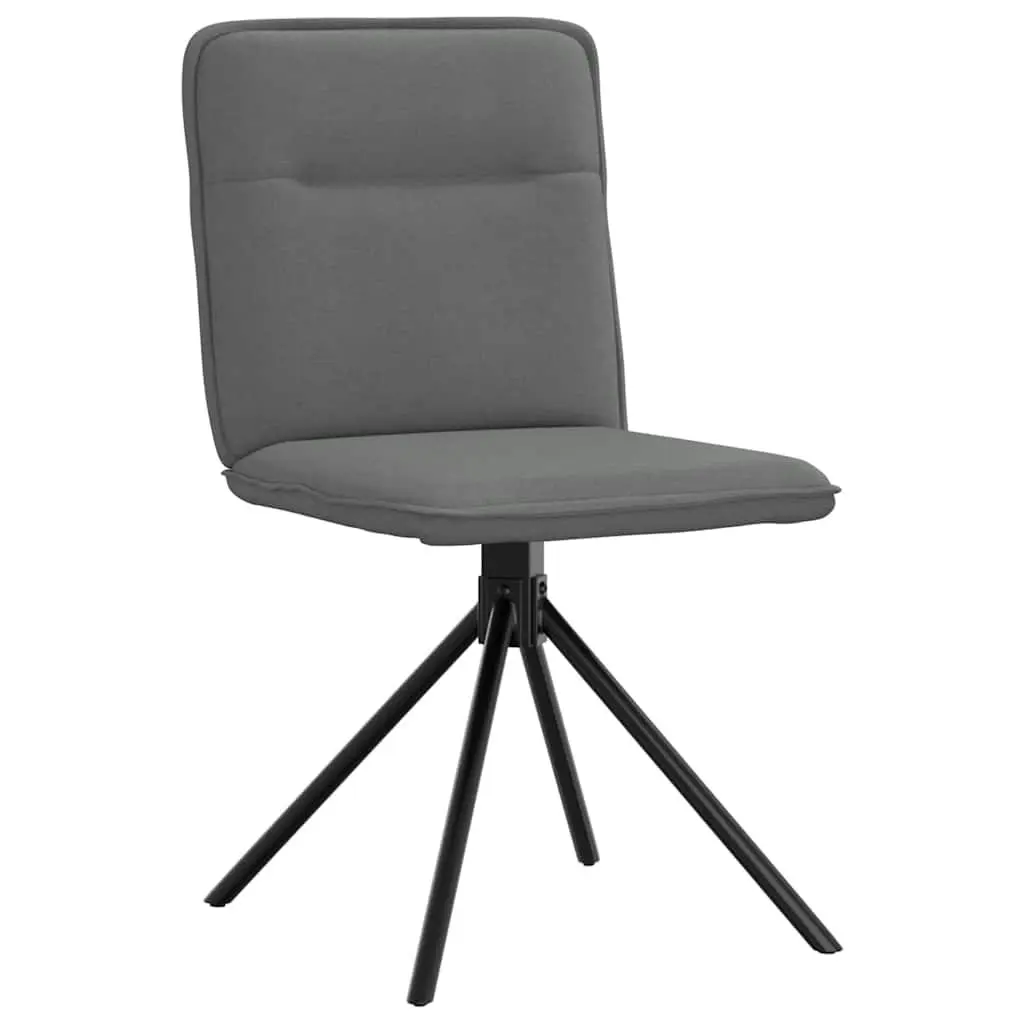Dining Chairs Fabric Dark Grey Foam Padded 4 Piece
