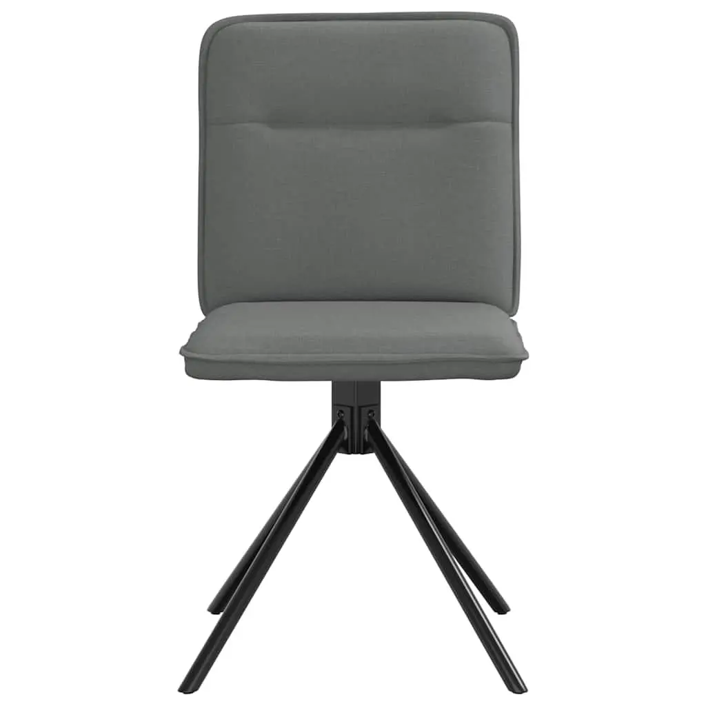 Dining Chairs Fabric Dark Grey Foam Padded 4 Piece