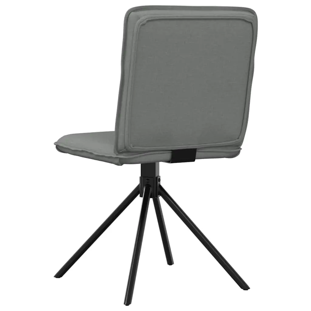 Dining Chairs Fabric Dark Grey Foam Padded 4 Piece