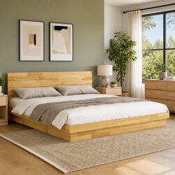 Bed Frame with Integrated Headboard for Compact Spaces 180x200 cm