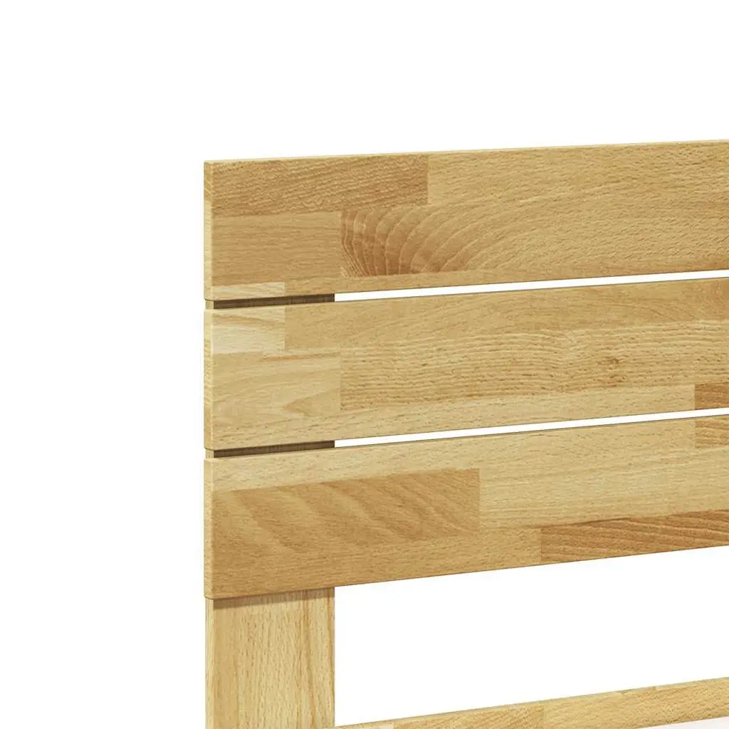 Solid Wood Bed Frame with Headboard 180x200 cm Low Platform Bedroom Furniture