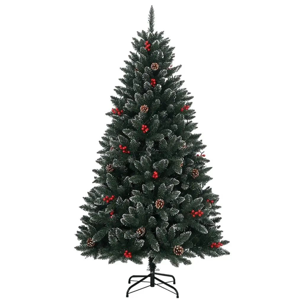 Artificial Christmas Tree 150cm Green 150 LEDs Pre-Lit Holiday Indoor Decoration