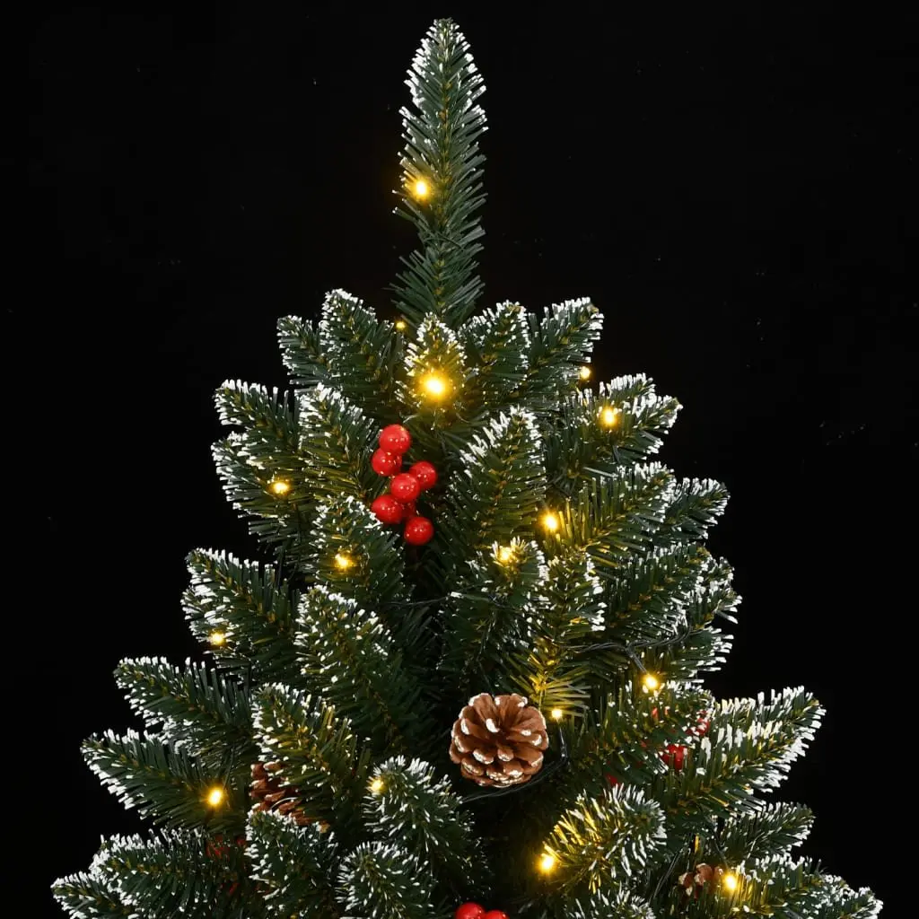 Artificial Christmas Tree 150cm Green 150 LEDs Pre-Lit Holiday Indoor Decoration
