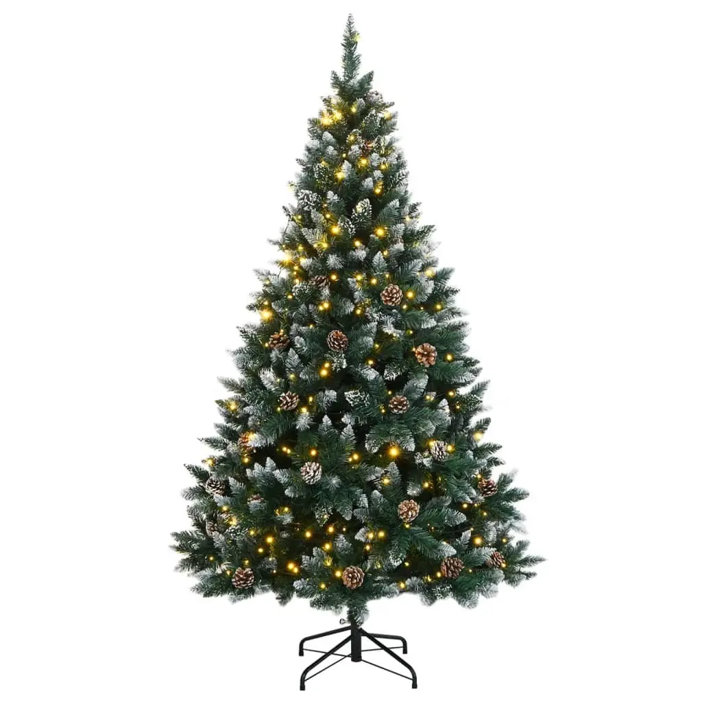 Artificial Christmas Tree PVC 150cm Green with 150 LED Lights Hinged
