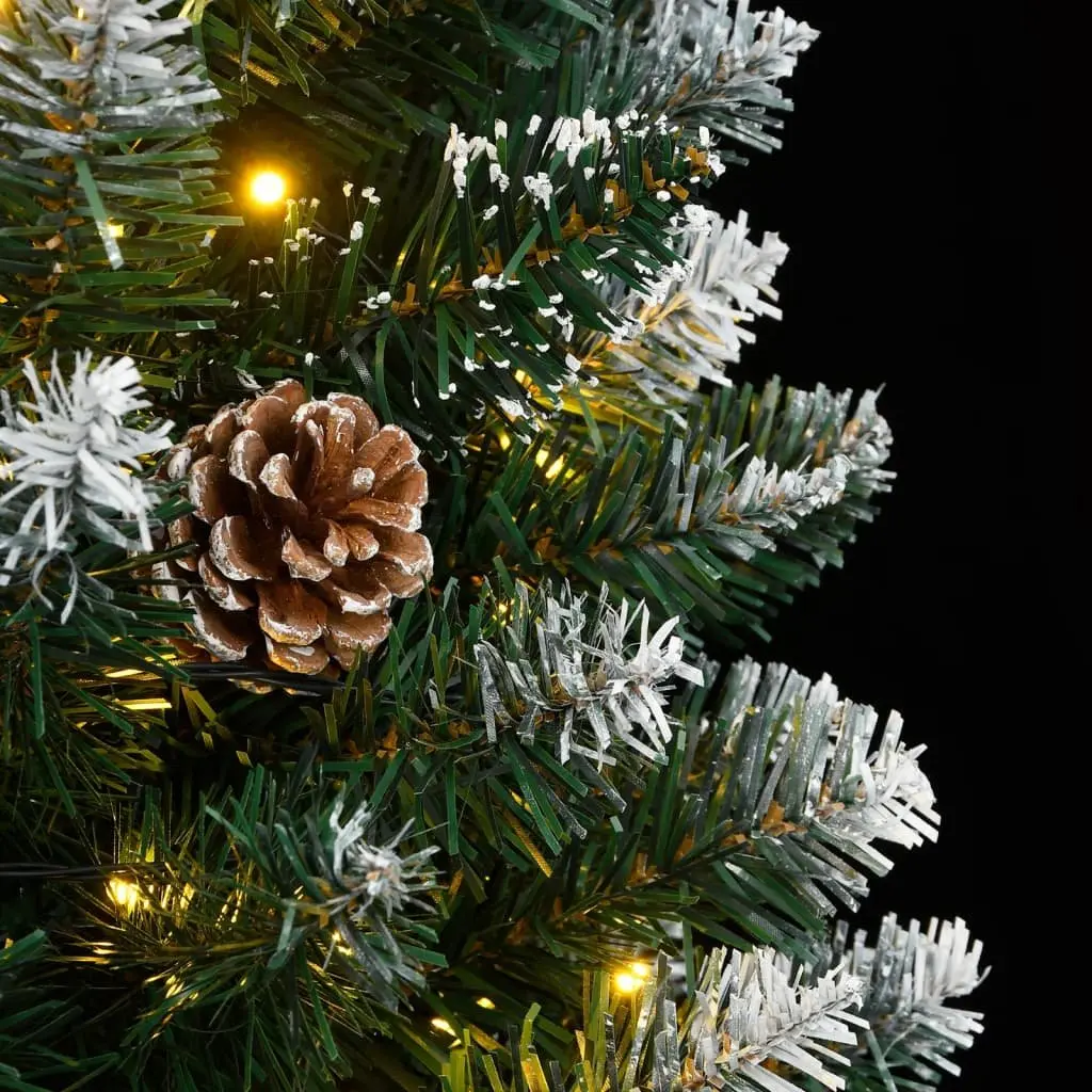 Artificial Slim Christmas Tree PVC 150cm Green with 150 LED Lights and 8 Lighting Modes