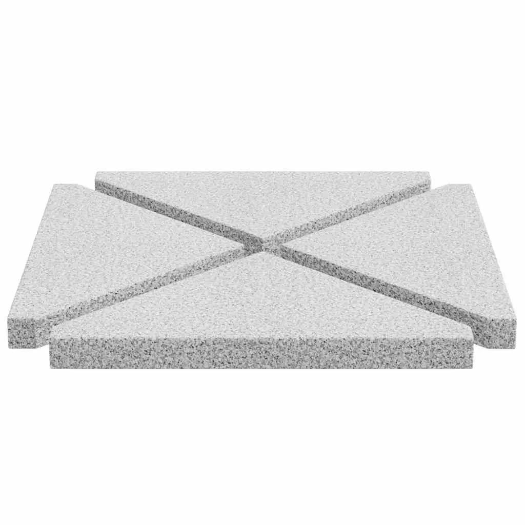 Triangular Grey Base Outdoor Parasol Stabiliser Umbrella Weight Plates 4 Piece Set
