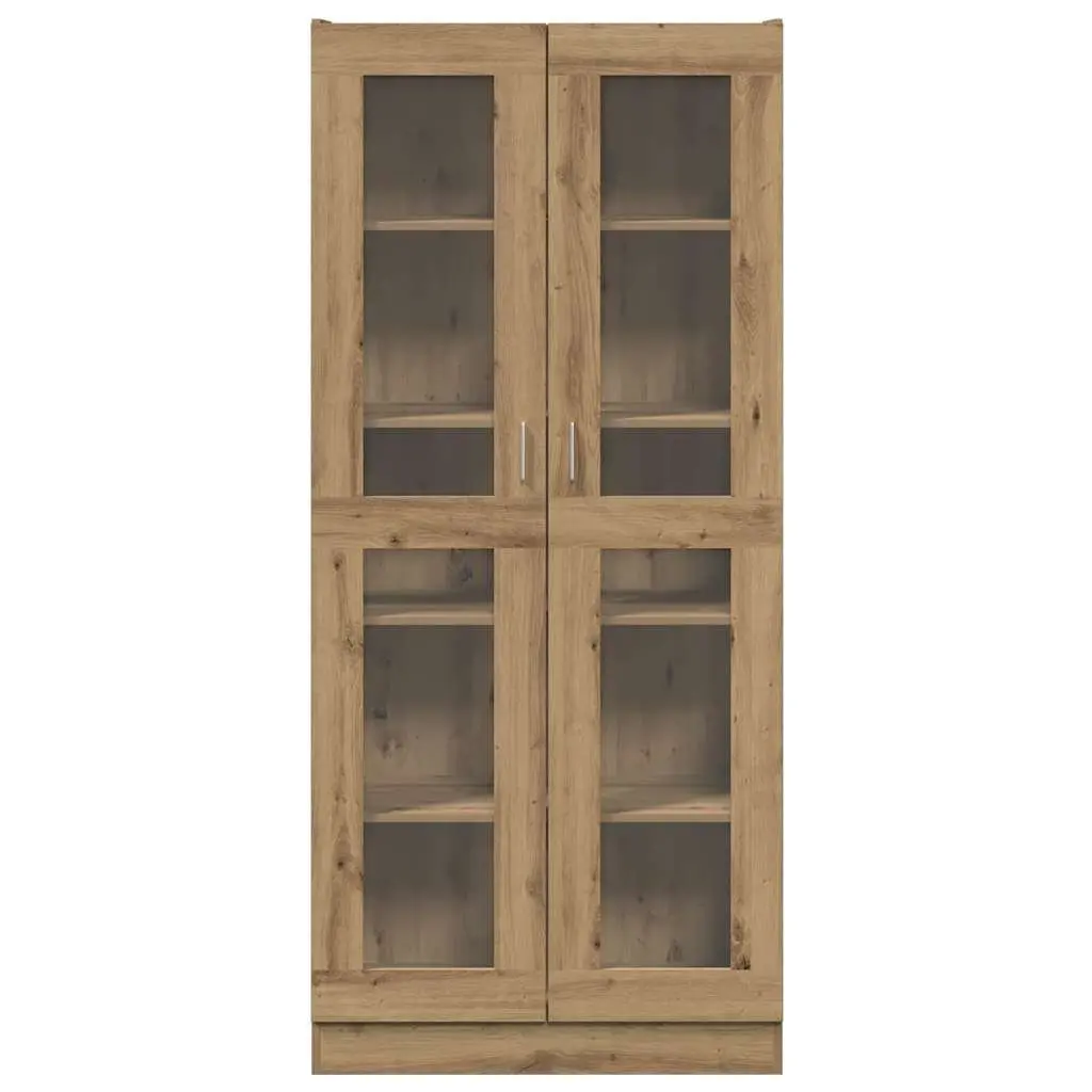 Highboard Standing Cabinet Bookcase Engineered Wood Brown Decorative Storage