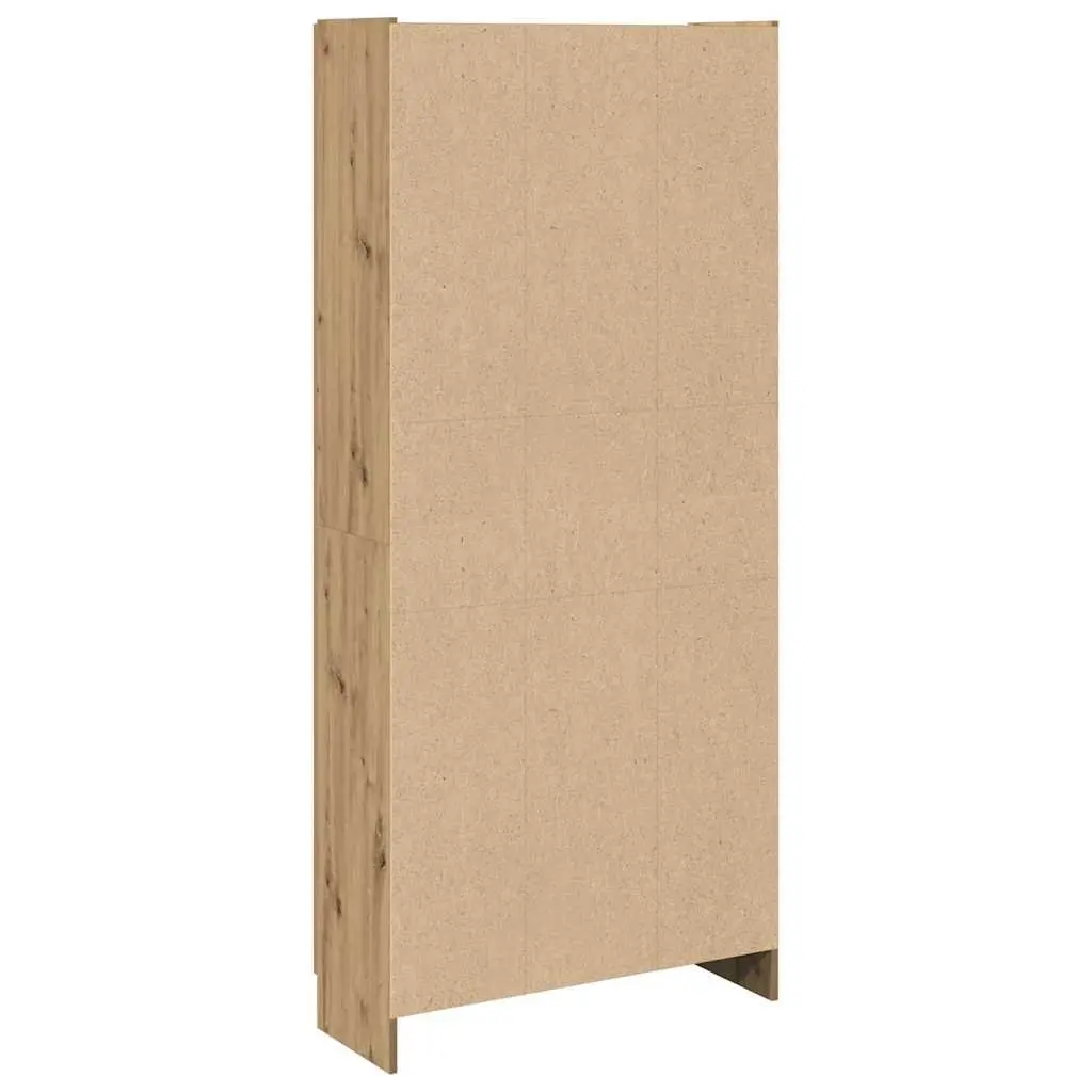Highboard Standing Cabinet Bookcase Engineered Wood Brown Decorative Storage