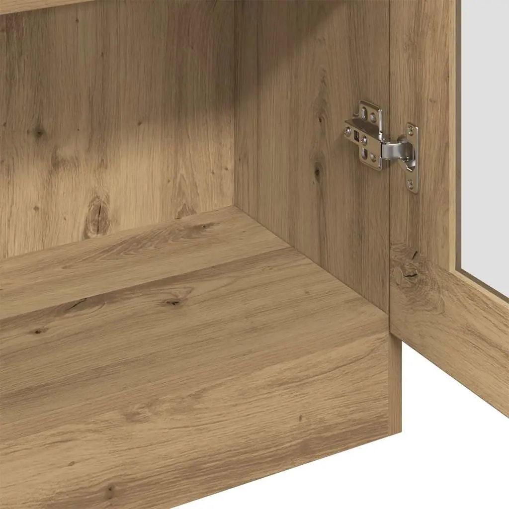 Highboard Standing Cabinet Bookcase Engineered Wood Brown Decorative Storage