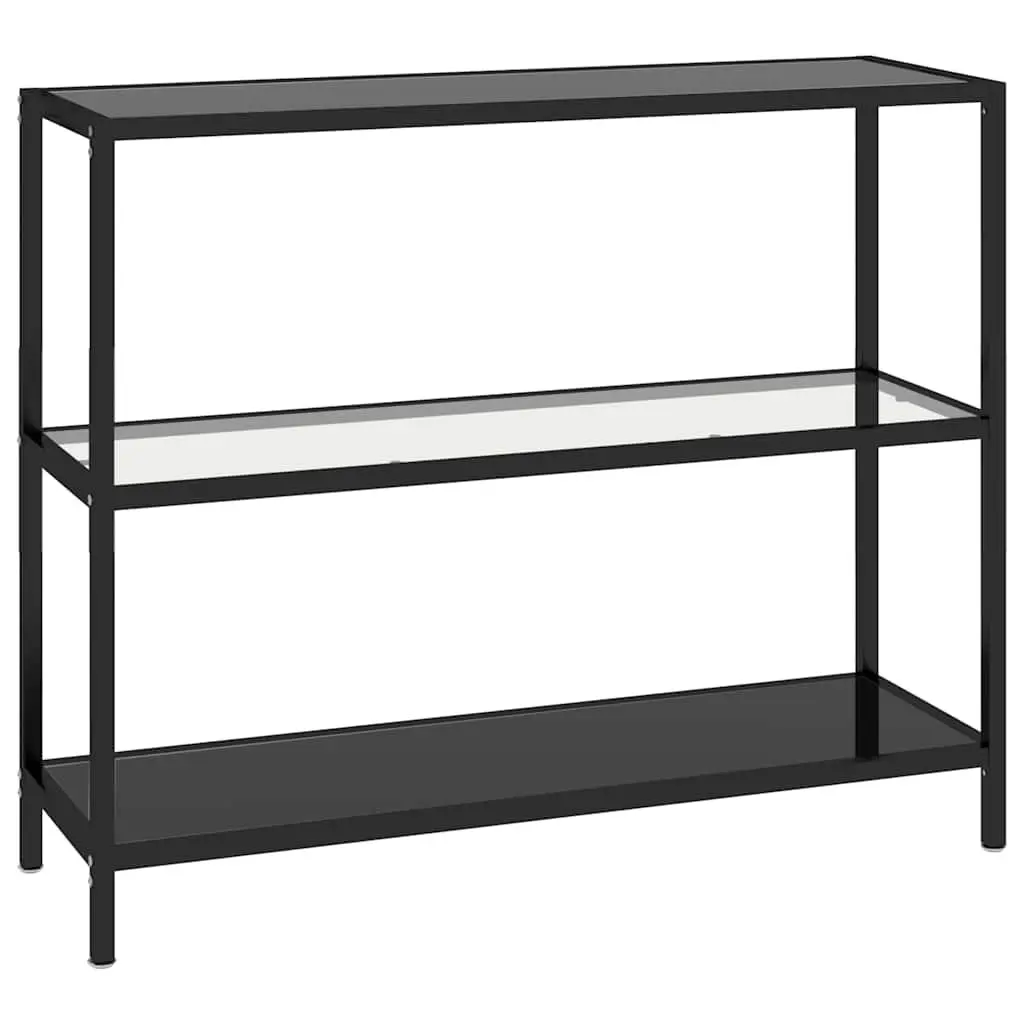 Tempered Glass Shelf Unit Black Corner Storage Display Shelving Furniture Stand