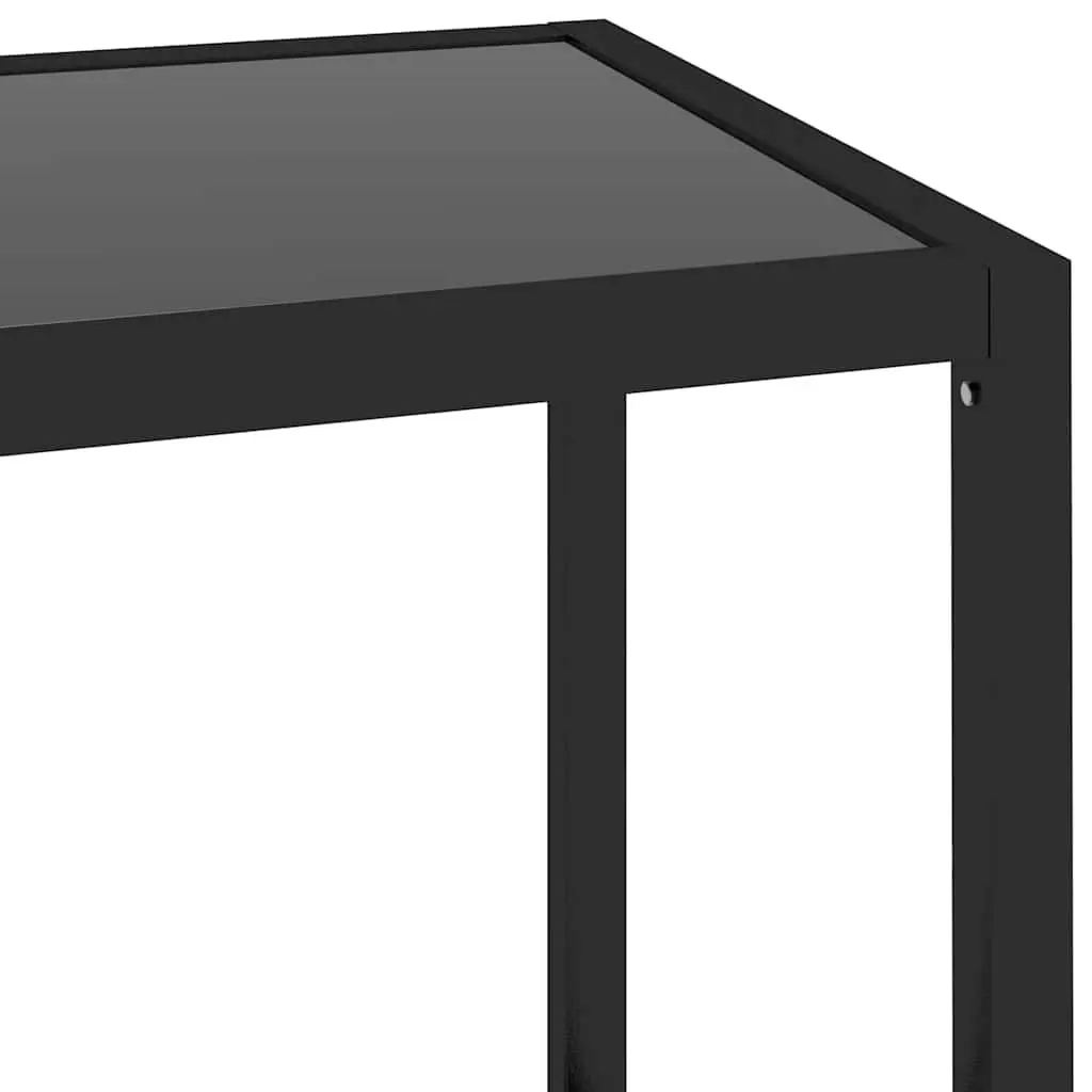 Tempered Glass Shelf Unit Black Corner Storage Display Shelving Furniture Stand