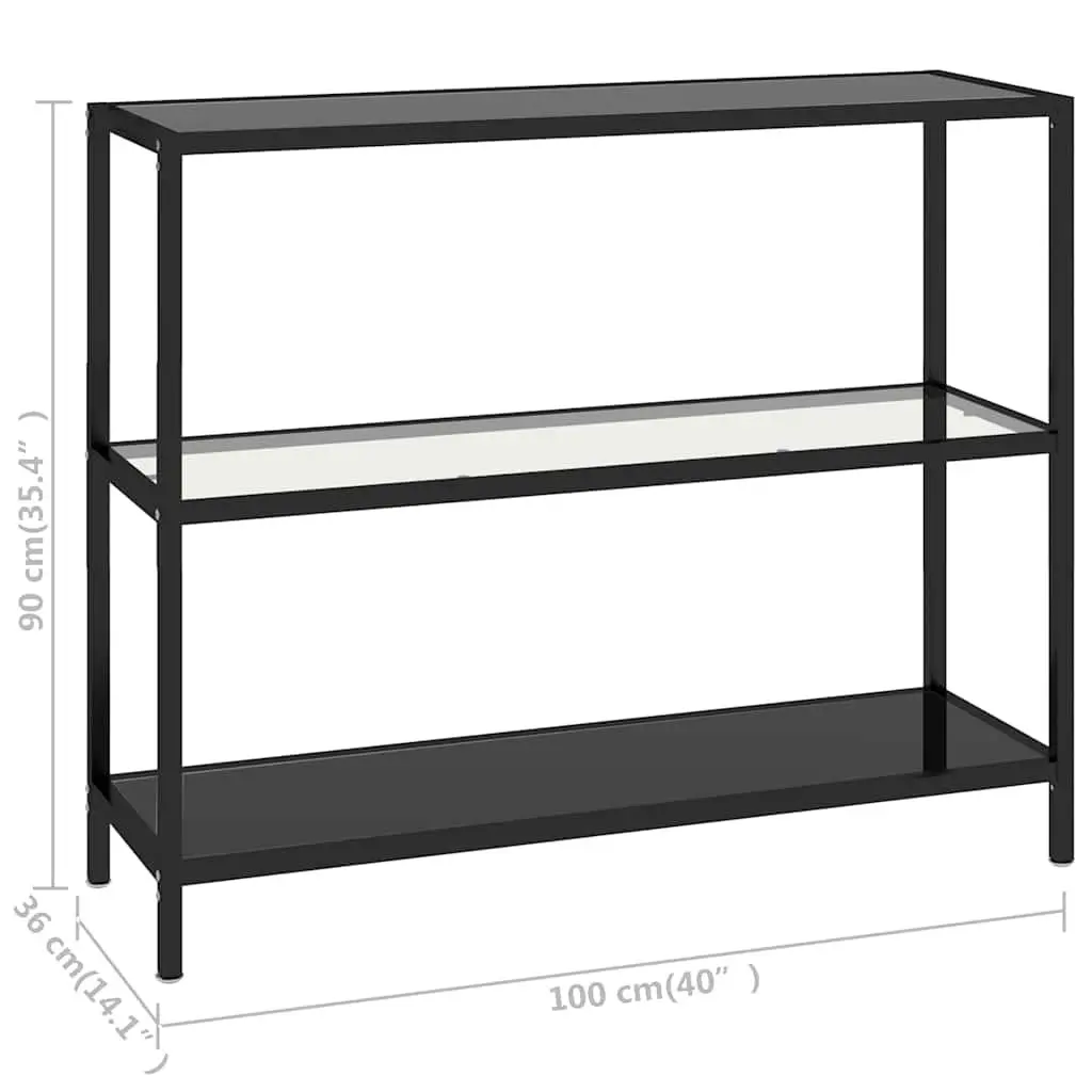Tempered Glass Shelf Unit Black Corner Storage Display Shelving Furniture Stand