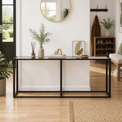 Functional Console Table with 180cm Glass Surface