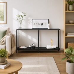 Practical Black Console Table for Entryways and Living Rooms