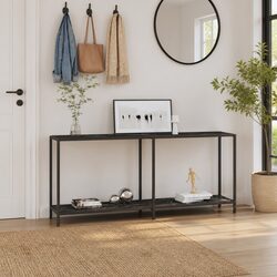 Versatile Black Console Table for Various Home Spaces