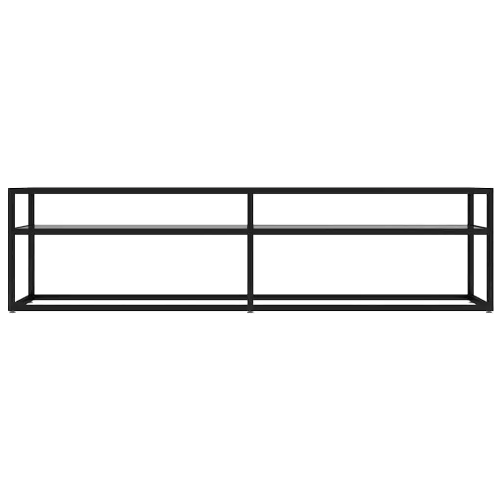 TV Cabinet with Tempered Glass Shelving Living Room Storage Unit Display Stand